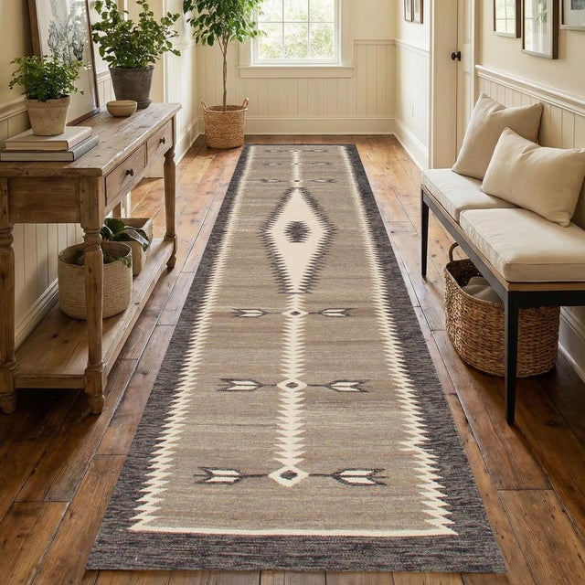 2020s Pasargad Home Tuscany Mocha Wool Area Rug- 2' 7'' X 10' 0'' For Sale - Image 5 of 5