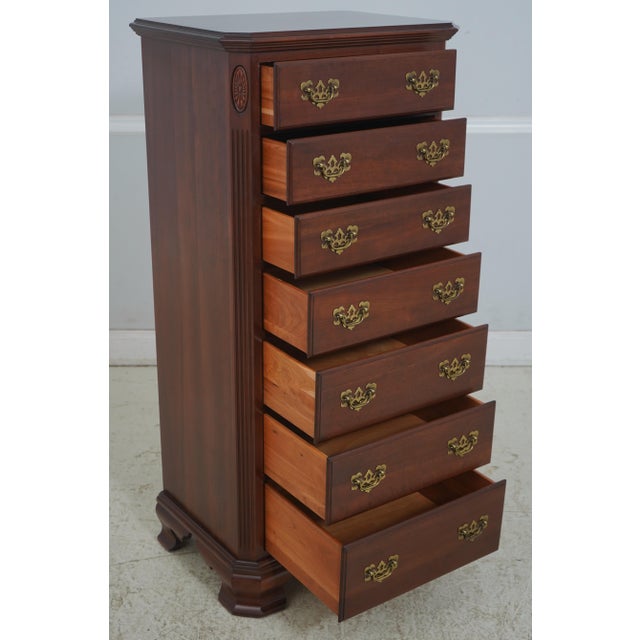 Traditional Ethan Allen Georgian Court Cherry Lingerie Chest For Sale - Image 3 of 15
