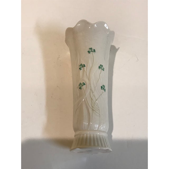 Vintage Irish Porcelain Belleek Flower Vase Chairish