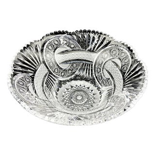 Bohemia Crystal Centerpiece, 1980s For Sale