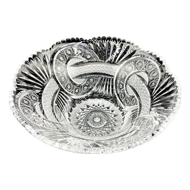 Bohemia Crystal Centerpiece, 1980s For Sale