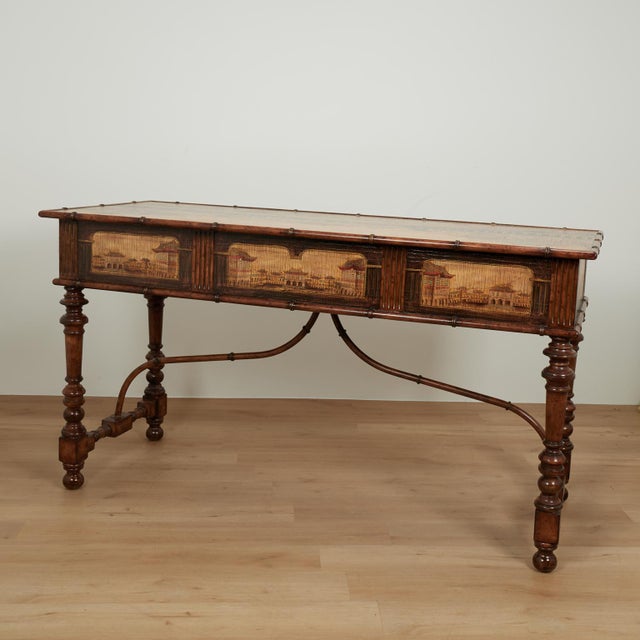 Vintage Faux Bamboo Chinoiserie Server or Console For Sale - Image 18 of 18