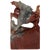 Midcentury Soapstone Stamp Statue of Rearing Horses For Sale