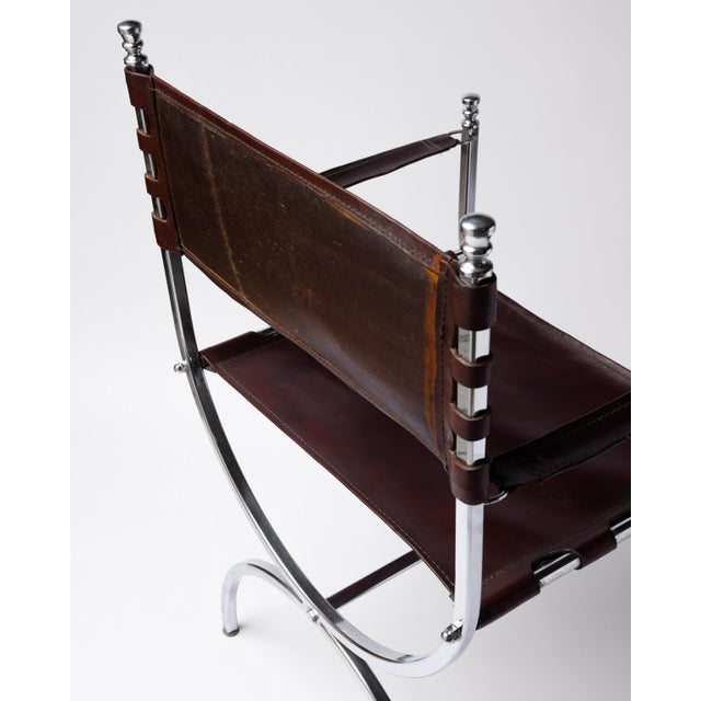 Savonarola Armchair from Maison Jansen, 1960s For Sale - Image 10 of 14