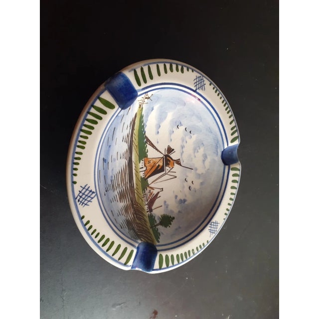 1990s 1990s Delfts Made in Holland Windmill Ashtray For Sale - Image 5 of 8