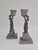 Rare decorative candle holders depicting women in bronze and base as well as holder in soapstone, Finland, 1920/30s Art...