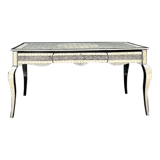 Vintage Moroccan Inlay Writing Desk For Sale