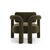 Double Arch Armchair in Olive Green Chenille from Insidherland For Sale - Image 10 of 10