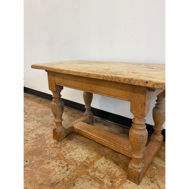 Early 20th Century Scandinavian Baroque Rustic Oak Side Table For Sale - Image 13 of 17