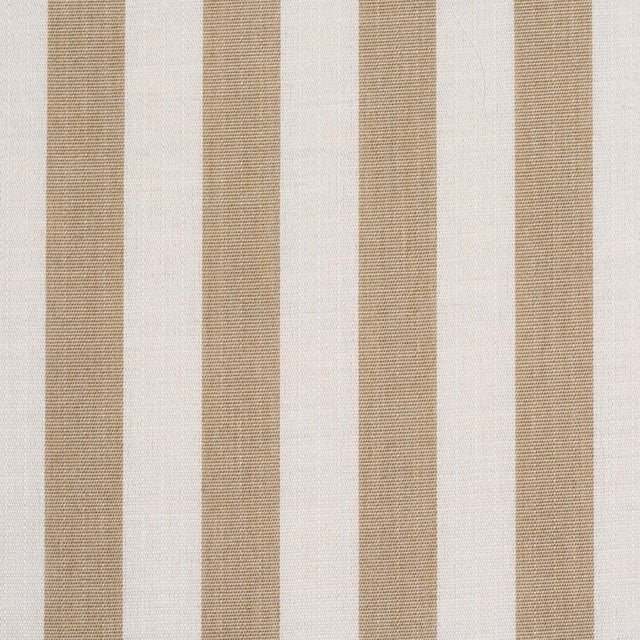 Schumacher SAMPLE - Schumacher Hanson Indoor/Outdoor Stripe Fabric In Sand For Sale - Image 4 of 4