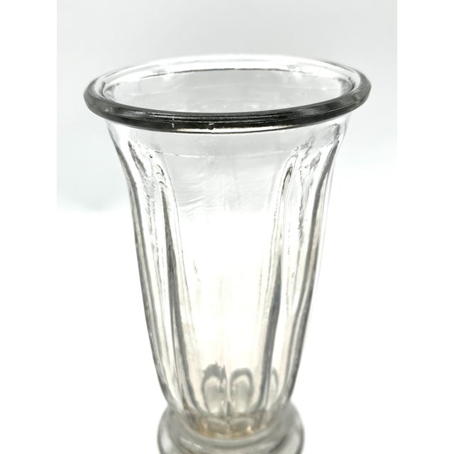 1930s Vintage Art Deco Pressed Glass Vase by Pierre Davesn, 1930s For Sale - Image 5 of 16