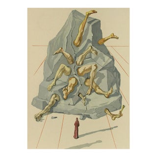 1960s Salvador Dali Woodcut Hell 19 the Simonists For Sale