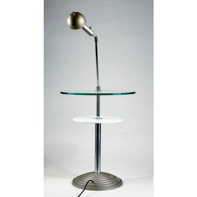 Gray Reading Table with Articulated Lamp by Daniela Puppa and Franco Raggi for Fontana Arte, 1988 For Sale - Image 8 of 13