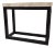 Modern Travertine Top Console Table For Sale
