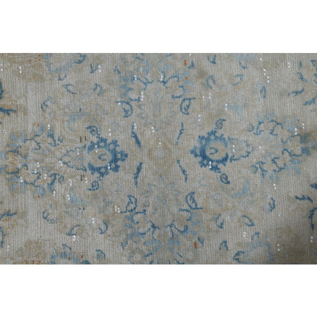 1970s Vintage Persian Handmade Wool Cotton Beige Area Rug For Sale - Image 10 of 11