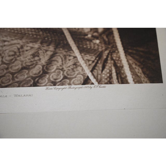 1900 - 1909 Edward S. Curtis "Tokópala – Walapai" Original Vintage Photogravure on Gampi Tissue, 1907, Cardozo Collection For Sale - Image 5 of 8