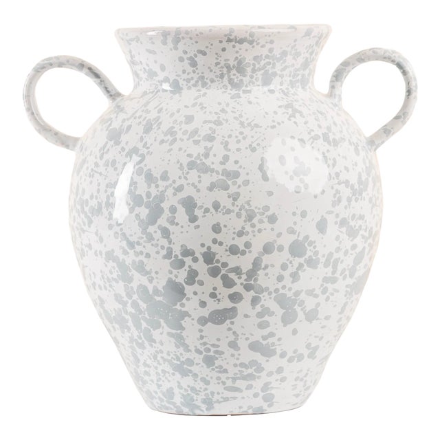 Taverna Speckled Two Handled Jug, Gray/White For Sale