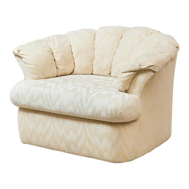 Mid 20th Century Palm Springs Style Rolled Arm Club Chair For Sale