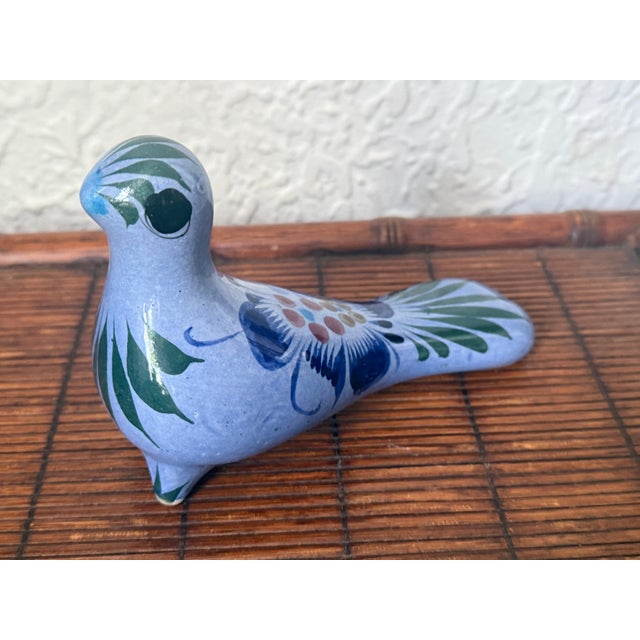 Mexican Vintage Blue Mexican Tonalá Dove Bird For Sale - Image 3 of 10