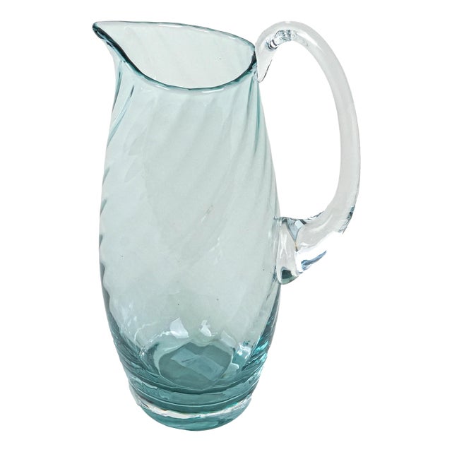 Italian Glass Jug, 1970s For Sale