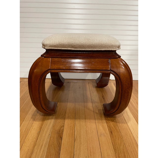 1980s 1980s Ming Dynasty Style Chow Leg Ottomans - a Pair For Sale - Image 5 of 11