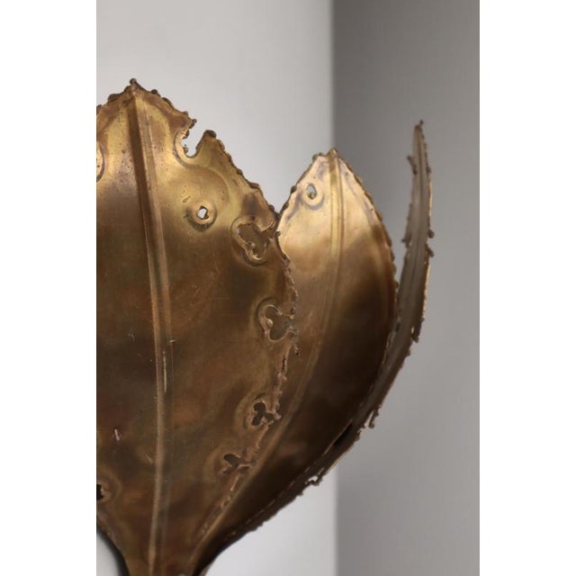 Danish Brutalist Wall Sconces in Flame Cut Brass from Holm Sørensen, 1960s, Set of 4 For Sale - Image 6 of 12