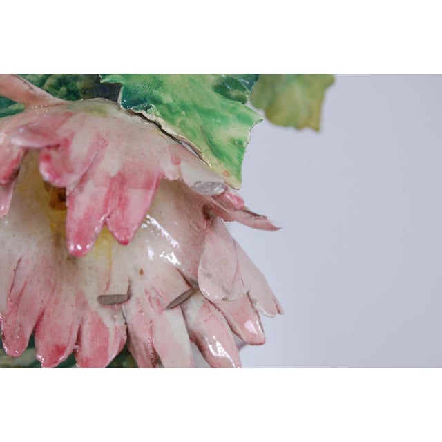 Barbottine White Vase, 1890s For Sale - Image 9 of 15