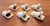 Vintage Set of 6. Each napkin ring features a distinct hand-carved frog silhouette with a smooth, polished finish that...