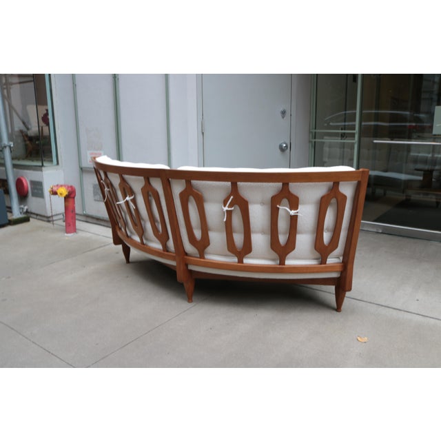 1960s Modernist Oak Sofa Designed by Guillerme et Chambron For Sale - Image 14 of 14