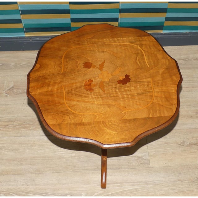 Chippendale Side Table with Inlays, 1970s For Sale - Image 6 of 8