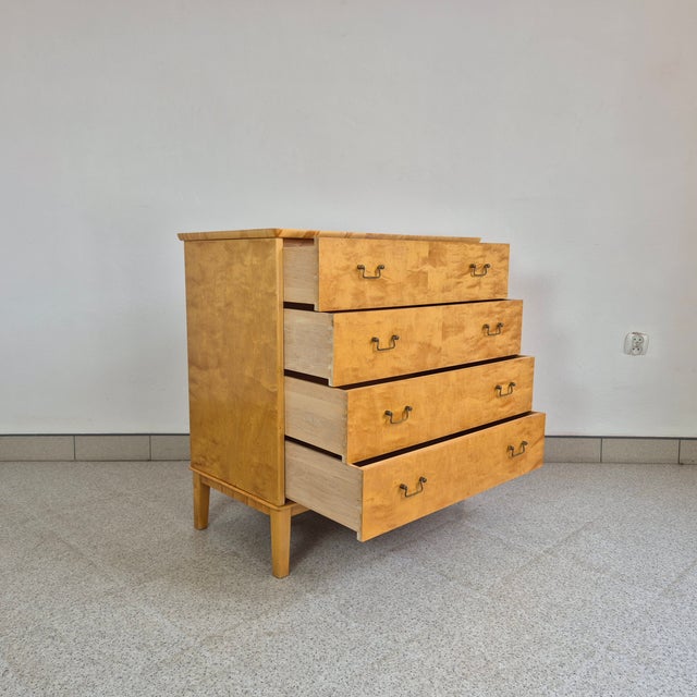 Chest of Drawers in Flame Birch, Norway, 1950s For Sale - Image 8 of 12