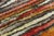 1960s Vintage Swedish Rya Runner With Red-Orange Vertical Stripes - Rug & Kilim For Sale - Image 5 of 8