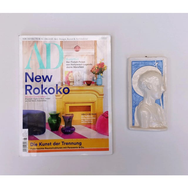 This high quality wall ceramic of a representation of a saint by F. Gabriella (Roma) dates from the 1950s and was designed...