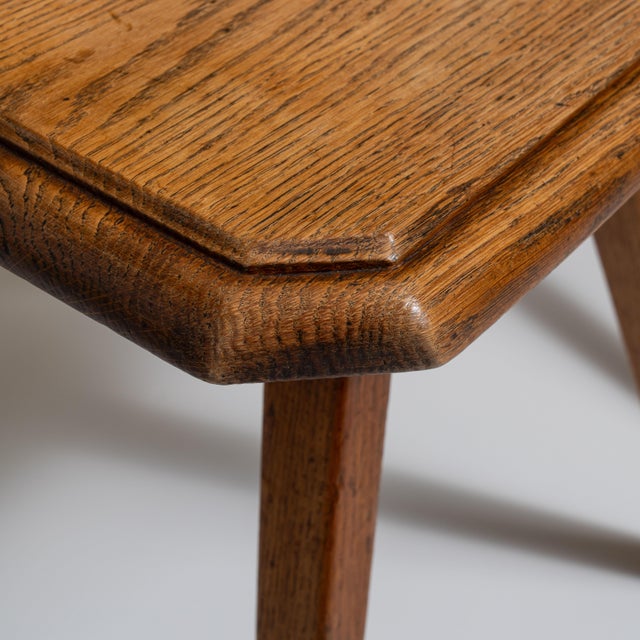 Mid 20th Century Set of Five 20th Century French Amber Oak Tyrolean Chairs For Sale - Image 5 of 15