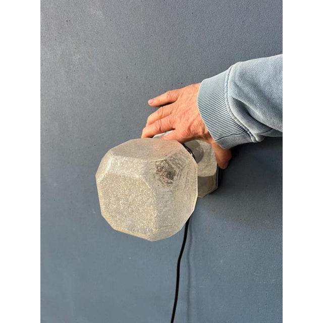 Glass Mid-Century Modern Brutalist Seeded Glass Flush Mount from Cosack Leuchten For Sale - Image 7 of 11