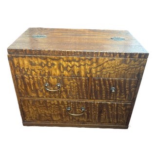 Antique Japanese Sewing Box-Haribako For Sale