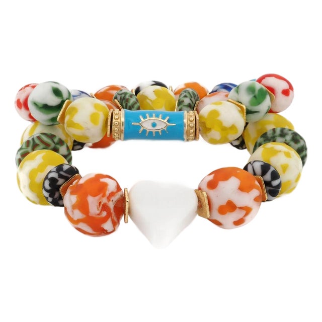 Love & Luck Evil Eye Beaded Bracelet Set For Sale