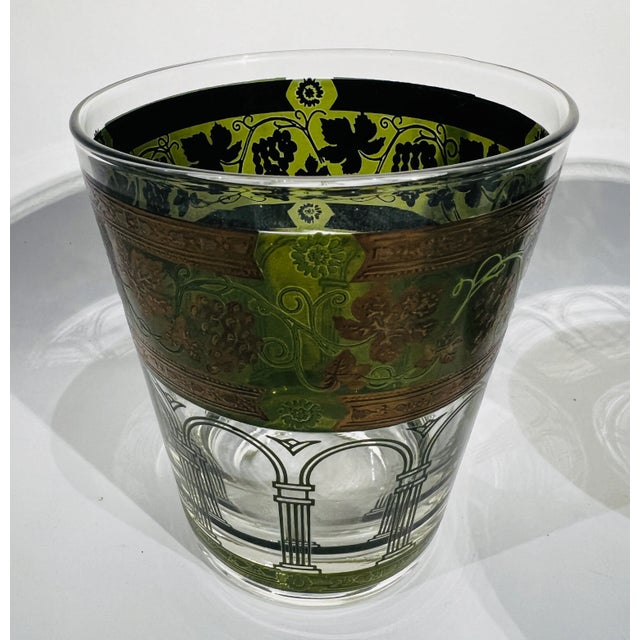 Fabulous set of 3 Cera Cora Roman Arch old fashioned set of glasses. These are in great vintage condition - round up your...