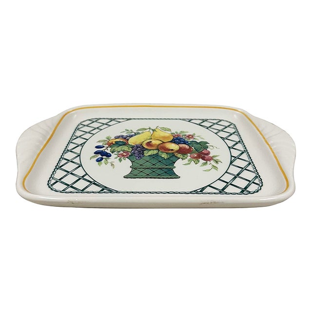 Mid-Century Modern Villeroy & Boch Basket Pattern Butter Plate/Butter Tray For Sale