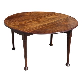 18th Century George II Mahogany Drop-Leaf Dining Table, 1760 For Sale