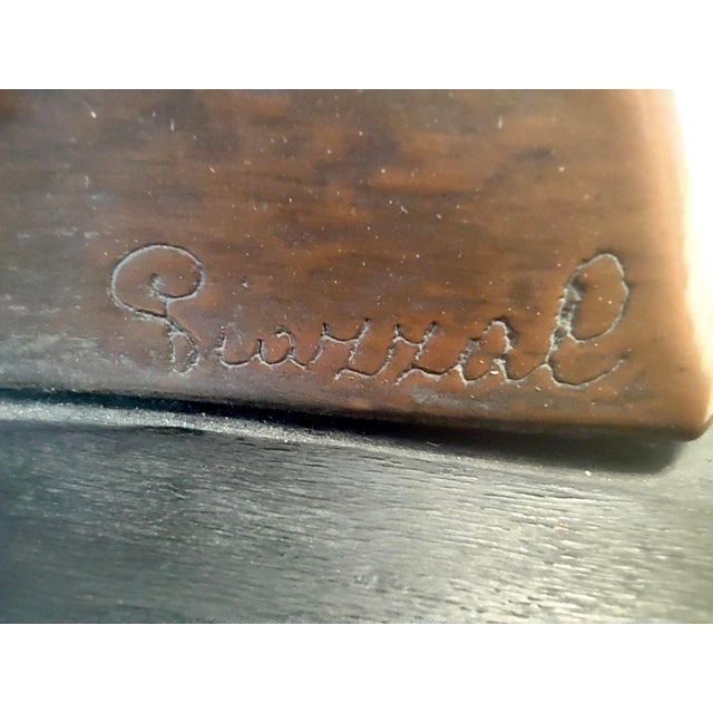 Vintage Coppered Ceramic Roe Deer Figurine, Italy, 1930s For Sale - Image 9 of 10