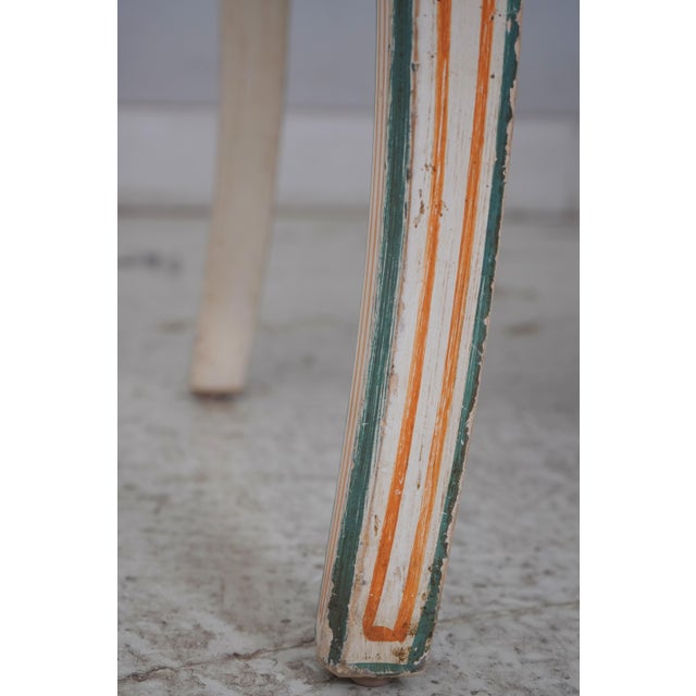 Venetian Paint Decorated 2 Drawer Bombe Commode Chest For Sale - Image 10 of 18