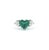 Green 3.11 Ct Gia Certified Colombian Emerald & Diamond Ring Size 6.5 For Sale - Image 8 of 11