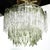 Mid-Century 3-Tier Hand-Blown Murano Green Glass Fiamme Chandelier by Mazzega For Sale - Image 11 of 18