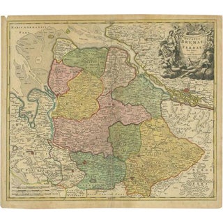 Antique Map of the Duchies of Bremen and Verden attributed to Homann, 1730s For Sale