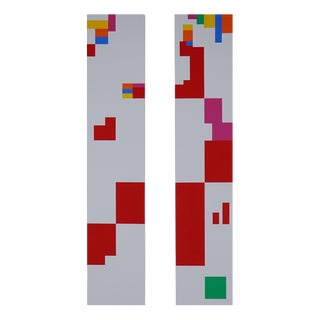 Jean Francois Dubreuil, Compositions, Acrylic Paintings, Set of 2 For Sale