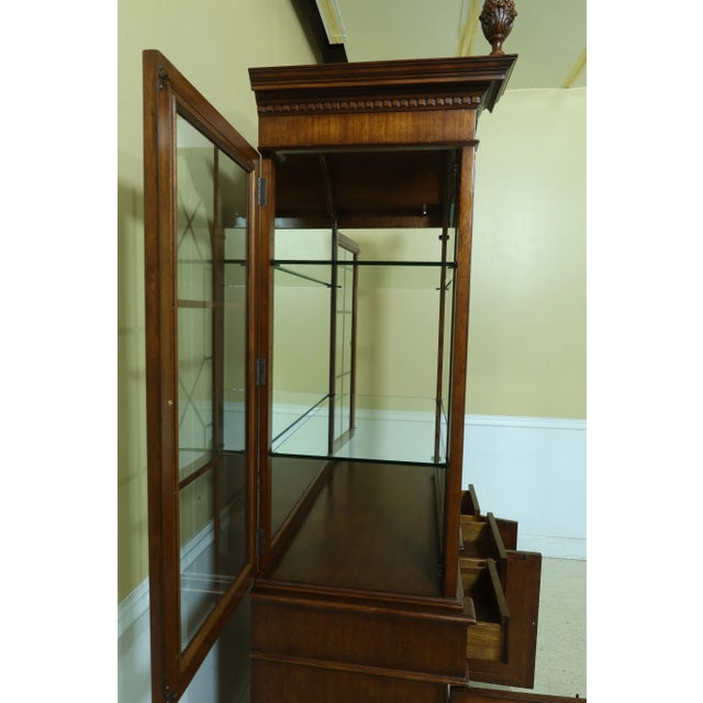 Adam Design Mahogany Dome Top China Cabinet 1 of 2 For Sale - Image 9 of 12