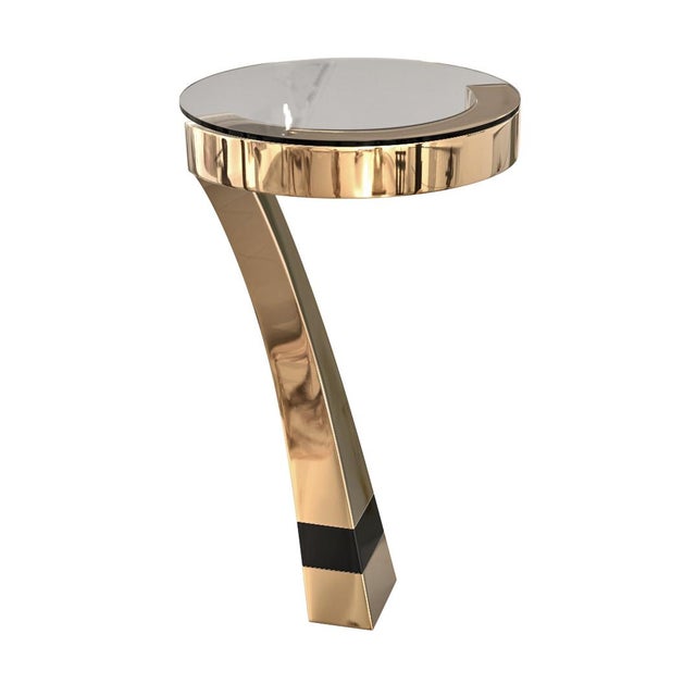 "Dimensione" Side Table With Bronze, Hand-Crafted Bizimyer Furniture. Unmatched. Unrivalled. Designed by Hasan Samet...