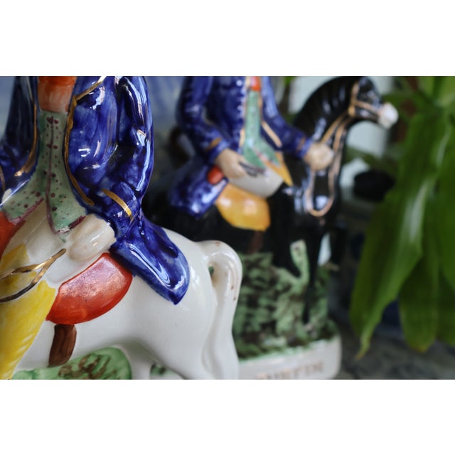 1960s Staffordshire-Style Dick Turpin & Tom King Figures – Pair For Sale - Image 9 of 18