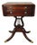 Early 20th Century Duncan Phyfe Revival Lyre Pedestal Mahogany Pembroke Side Table For Sale